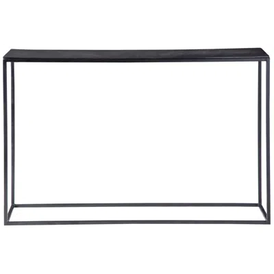 Uttermost Coreene 46 1/2" Wide Aged Black Iron Console Table