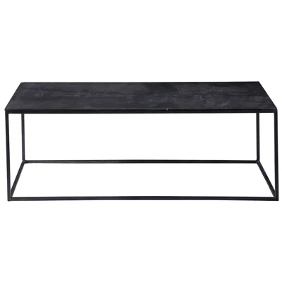 Uttermost Coreene 48" Wide Aged Black Iron Coffee Table