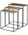 Uttermost Coreene Gold Nesting Tables In Brown