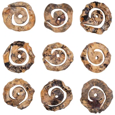 Uttermost Corkscrew 13.7" 9-piece Wood Wall Decor