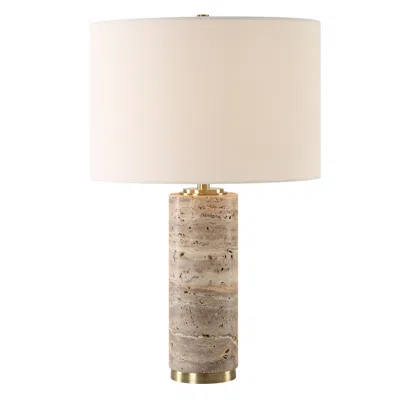 Uttermost Cortado Honed Travertine Accent Table Lamp