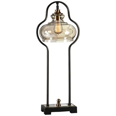 Uttermost Cotulla 28 1/2" High Aged Black Iron Industrial Buffet Lamp