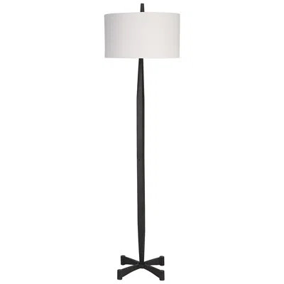 Uttermost Counteract 67 1/2" Aged Black Metal Modern Floor Lamp