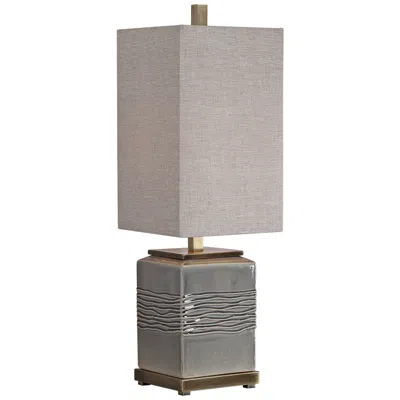 Uttermost Covey 31 3/4" Modern Warm Gray Glaze Ceramic Table Lamp