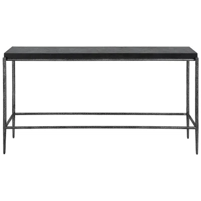 Uttermost Crescendo 60" L X 32" H Silver And Black Console Table