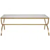 Uttermost Crescent 48" Wide Antique Gold Rectangular Coffee Table