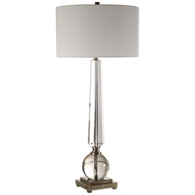 Uttermost Crista Tapered Cut Crystal Column Table Lamp