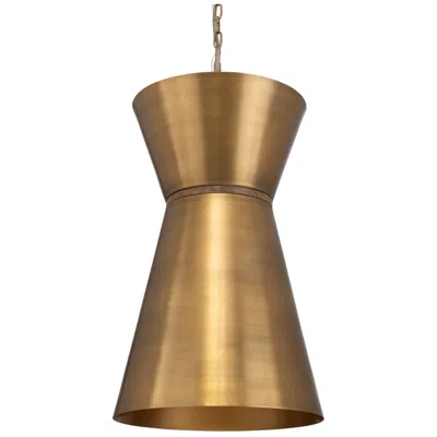 Uttermost Crocker 14 1/2" Wide Antique Brass Pendant Light