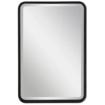 Uttermost Croften Black 20 1/4" X 30 1/4" Vanity Wall Mirror