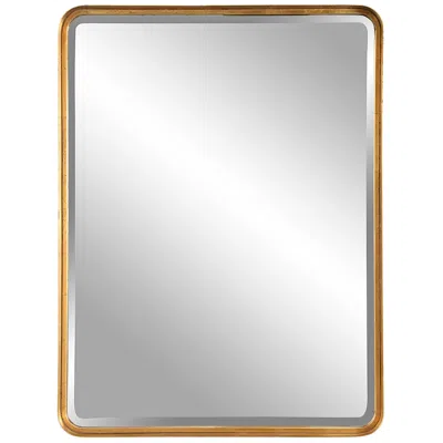Uttermost Crofton Antiqued Gold Leaf 30" X 40" Wall Mirror