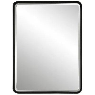 Uttermost Crofton Satin Black 30" X 40" Wall Mirror