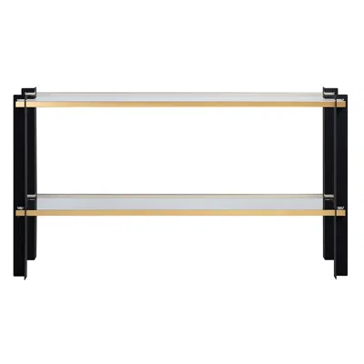 Uttermost Cunene 60" Wide Black And Gold Console Table