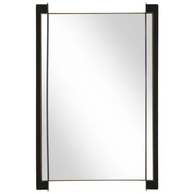 Uttermost Cunene Matte Black 26" X 39 1/4" Rectangular Wall Mirror