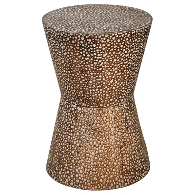 Uttermost Cutler 14" Wide Antiqued Copper Bronze Modern Accent Table