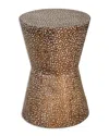 Uttermost Cutler Drum Shaped Accent Table In Brown