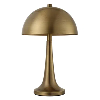 Uttermost Dame 16" High Antique Brass Dome Shade Accent Table Lamp