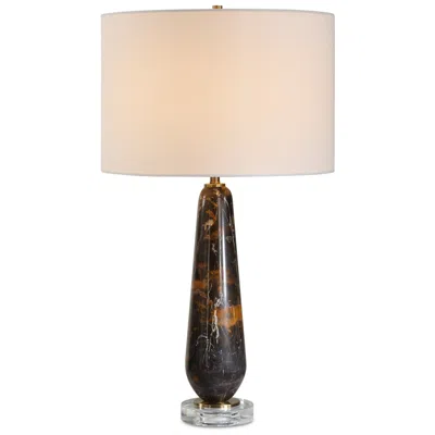 Uttermost Dames 26 3/4" Black Marble Table Lamp