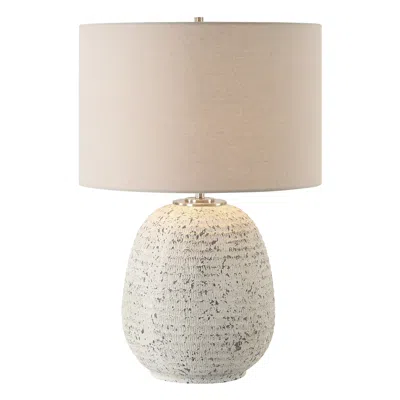 Uttermost Danala Distressed Stone Ivory Ceramic Table Lamp