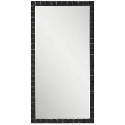 Uttermost Dandridge Matte Black 22" X 42" Rectangular Wall Mirror