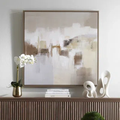 Uttermost Daybreak Framed Abstract Art In Blue;black;brown;white;yellow;orange