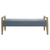 Uttermost Daylight 59"w Sky Blue Fabric Rectangular Bench