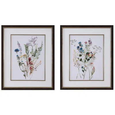 Uttermost Delicate Flowers 2-piece Framed Wall Art Set