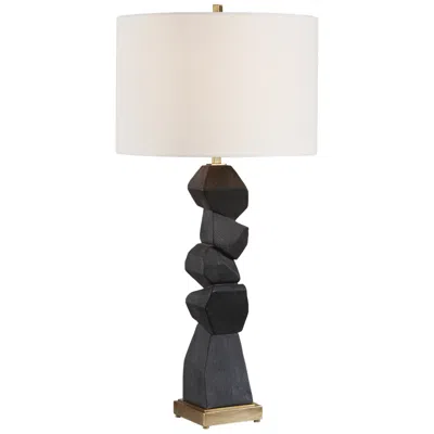 Uttermost Demelo 31" Deep Brown  Table Lamp In Black