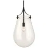 Uttermost Dewdrop 13 1/2" Wide Black 1-light Pendant