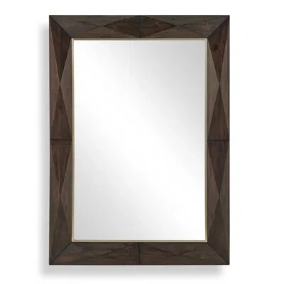 Uttermost Diamond In The Rough Wood Mirror In Gold;brown