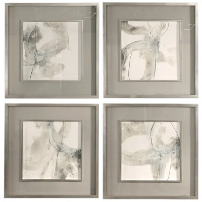 Uttermost Divination 25 1/4" Square 4-piece Framed Wall Art Set