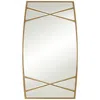 Uttermost Double Cross Gold 23 1/4" X 42" Rectangular Wall Mirror