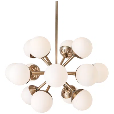 Uttermost Droplet 28" Wide Antique Brass 16-light Sputnik Chandelier
