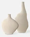 Uttermost Duostacked Vases, Set Of 2 In White