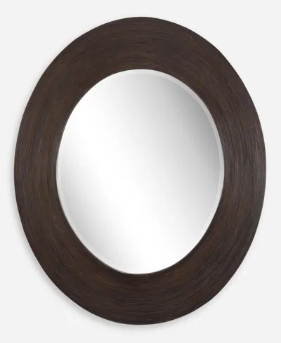 Uttermost Dutton Round Mirror In Brown