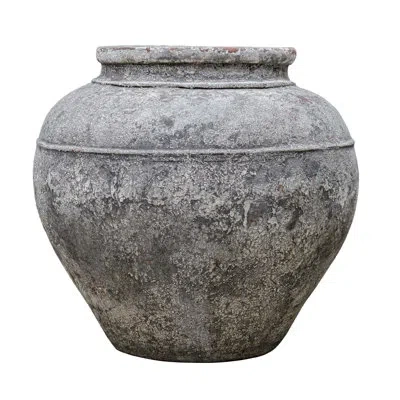 Uttermost Echoes Of Time Concrete Outdoor Planter In Black;white