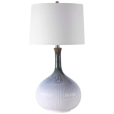 Uttermost Eichler 28" Cream Blue Modern Ceramic Table Lamp
