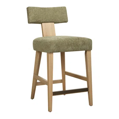 Uttermost Elysian Moss Green And Natural Oak Counter Stool