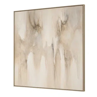 Uttermost Embark Hand Painted Abstract Canvas In Black;brown;gray