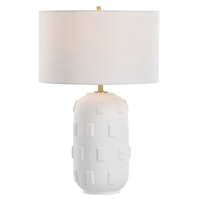 Uttermost Emerie 26 1/4" High Modern Matte White Ceramic Table Lamp