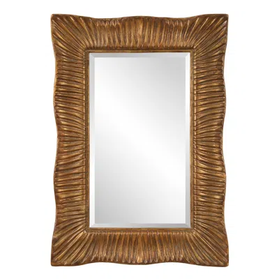 Uttermost Emerson 36 1/4" X 51" Antiqued Gold Leaf Wall Mirror In Brown