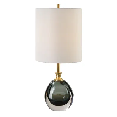 Uttermost Enigma 20" High Modern Teal Blue Art Glass Table Lamp