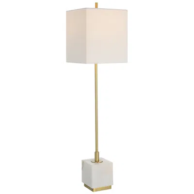 Uttermost Escort Plated Brushed Brass Buffet Table Lamp