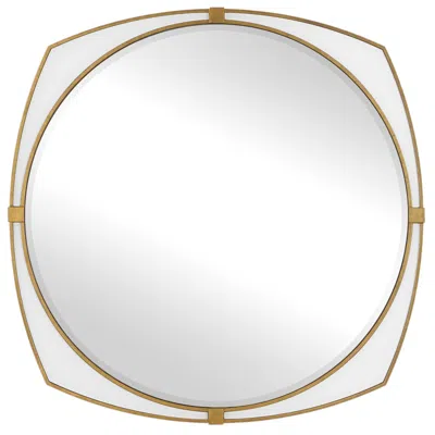 Uttermost Estella Antique Gold 38 1/4" Round Mirror