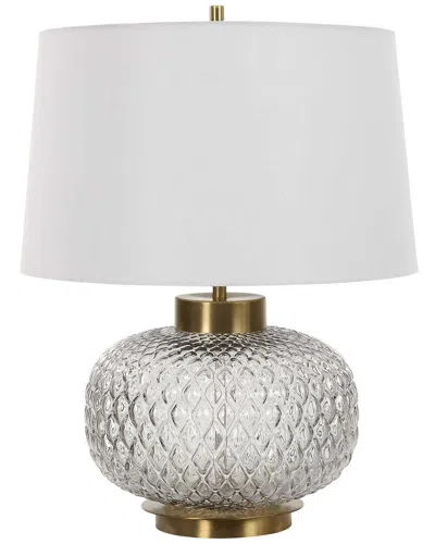 Uttermost Estelle Glass Table Lamp In Silver