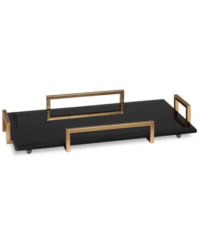 Uttermost Ettore Black Glass Tray In Open Miscellaneous