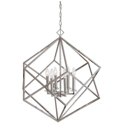 Uttermost Euclid 26" Wide Polished Nickel 6-light Pendant