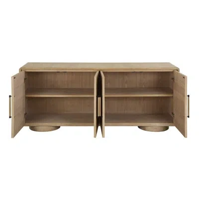 Uttermost Evanston 4 Door Natural Oak Cabinet In Brown