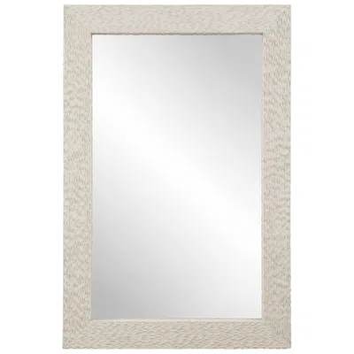 Uttermost Everett 39 5/8" X 59 5/8" Aged Ivory Rectangle Wall Mirror