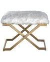 Uttermost Farran Fur Small Bench