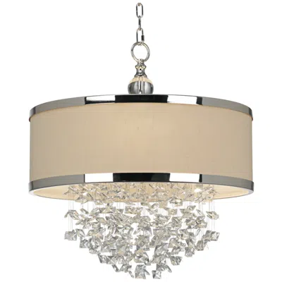 Uttermost Fascination 22" Wide Modern Crystal 3-light Drum Chandelier